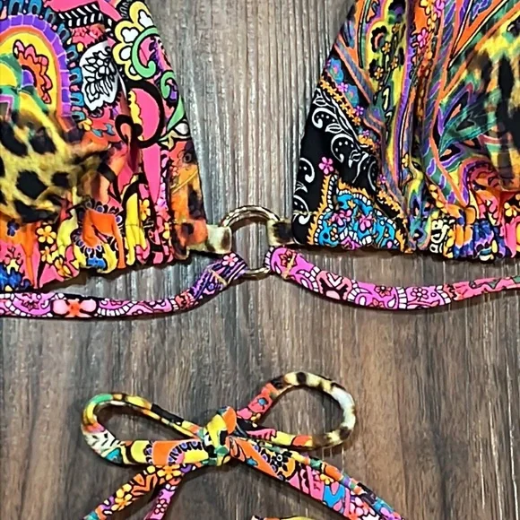 SOLD Luli Fama Shore Thing Reversible Looped Triangle Top - Picture 9 of 16